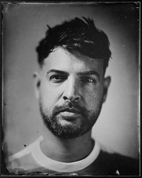 fotografia analogica di Lastra di collodio umido con ritratto di Alessandro Atzeri